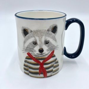 Signature Housewares Inc. Hipster Raccoon Animal Mug Cup Stoneware 14 Oz.